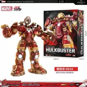 ZD Toys 어벤저 스 아이언 맨 MK44 Hulkbuster 액션 피규어 LED 110 36cm 토니 스탁 기념일 기념 모델 컬렉