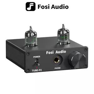 Fosi Audio P2 통합 휴대용 헤드폰 앰프 진공관 앰프 헤드폰 용 낮은 접지 잡음을 갖춘 미니 HiFi 스테레오