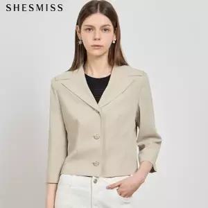 [쉬즈미스] 린넨블렌디드 세일러 크롭 재킷