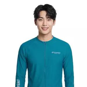 [하프클럽/디스커버리]디스커버리 남성 에센셜 풀집업 래쉬가드 DMSW63043-TQS