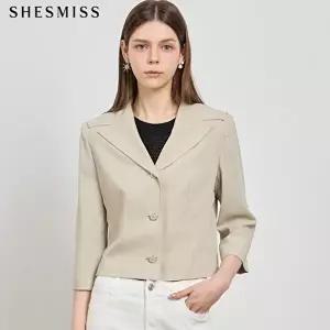 [쉬즈미스][쉬즈미스(SHESMISS)] 린넨블렌디드 세일러 크롭 재킷 (택가격: 328000원)