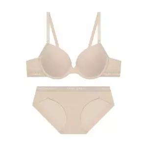 코데즈컴바인 이너웨어 [브라1+팬티2] 쉘론 톤온톤밴드 브라 햄팬티 세트_스킨
