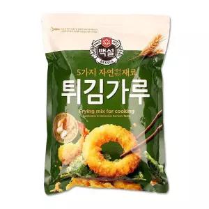 생활 백설 가공식품 씨제이제일제당 자연재료 튀김가루 1KG 수앤서C1