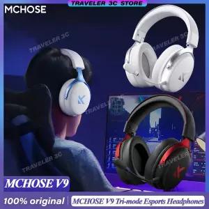 MCHOSE V9 Pro 맞춤형 게임용 헤드폰 트라이 모드 Esports 이어폰 고해상도 음악 활성 소음 감소 헤드셋 P