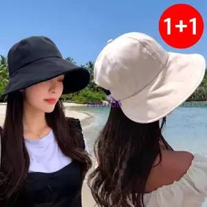  로멜로 와이드챙 벨크로 버킷햇 모자 썬캡
