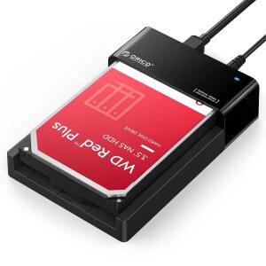 2.5인치 또는 3.5인치 HDD 최대 24TB SSD를 위한 ORICO 외장 USB 3.0-SATA 하드 드라이브 레이 플랫 도킹 스테이션 [UASP 지원] h5E