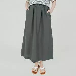 (백화점상품) 치키타 올밴 내추럴 스커트 (린넨) 카키 252402SKH