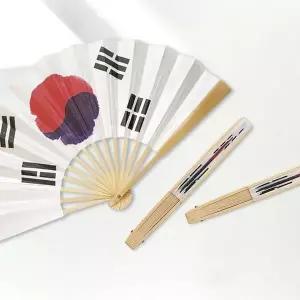 [하프클럽/]LM-0932 대나무 실크 태극기 부채 대형