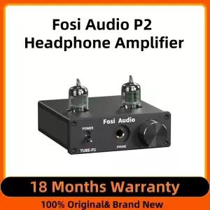 Fosi Audio P2 통합 휴대용 헤드폰 앰프 진공관 앰프 헤드폰 용 낮은 접지 잡음을 갖춘 미니 HiFi 스테레오