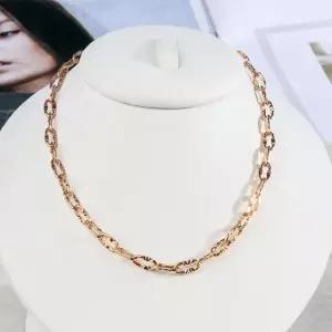 할로우 커팅 볼륨 클립 체인 목걸이 줄 14K 18k 레이어드 30대 여자 생일 선물