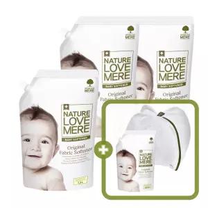 네이쳐러브메레 아기섬유유연제 리필형 1300ml 3팩 [GIFT] 오리지널향 유연제 리필 500ml 1팩+무형광 아기 세탁망 원형 중형 1개