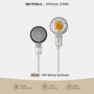 SIVGA M260 14.2mm 다이나믹 드라이버 HiFi 유선 플랫헤드 이어버드 고음질 인이어 이어폰