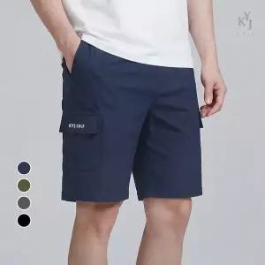김영주골프 남성 밴딩 카고 반바지 KRMP60306 여름 시어서커 데일리 여행 작업복 홈웨어