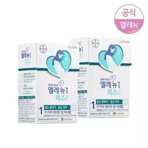 바이엘 엘레뉴 임산부 활성엽산 비타민D 1단계 럭스 60정 X2개