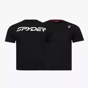 spyder 남성 소로나 베이직 라운드 반팔 티셔츠 SOLMCNRS204MBLK