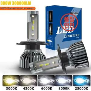 에러슨 300W 2개입 H4 LED 헤드라이트 H11 자동차 안개등 전구 주행등