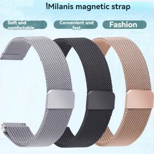 밀라노 자석 스틸 스트랩 12mm 금속 마그네틱 시계 DW Longines Casio Tissot Huawei Garmin Samsung