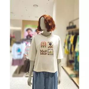 일부수량 베네통 크로셰 자수 반팔 티셔츠 BATSA1641A 2761000