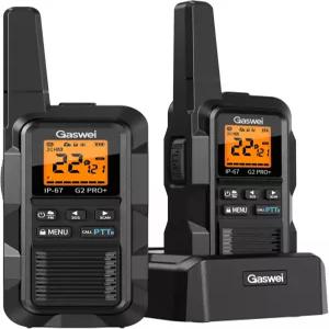 웨이 G2pro 헤비 듀티 무전기 충전식 장거리 양방향 2와트 NOAA 날씨 FM IP67 방수 VOX 더블 PTT 리튬 이온
