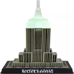 엠파이어 스테이트 빌딩 복제품 LED 조명 10인치 뉴욕시 NYC 기념품 자유의 여신상 피규어 및 장식품