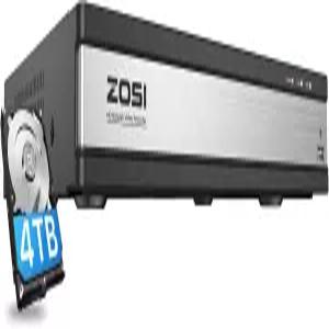 ZOSI 16 채널 네트워크 비디오 레코더 4TB HDD 포함 4K 16CH PoE NVR 24시간 연중무휴 녹화 스마트 재생