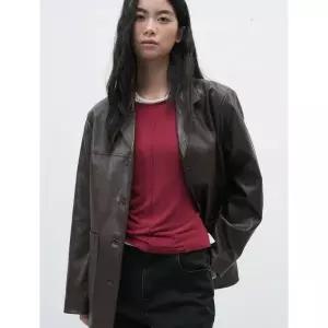 GENERALIDEA 페이크 레더 싱글 자켓 [BROWN] / WBE3L09515