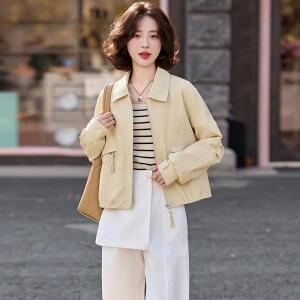 모두팜 여성 쇼트 가죽 재킷 봄가을 라이더 PU가죽 슬림핏 캐주얼 코트 MOC