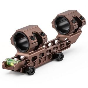 탄원피스 피카티니 스코프 마운트 25.4mm/30mm 더블 링 사냥용 어댑터 20mm 위버 호환 버블 레벨 포함