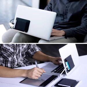 헤드샛,헤드폰,거치대노트북용 외장 하드 거치대 휴대용 포켓 HDD 및 SSD 케이스 케이블 및 이어폰 용 접착