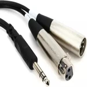Hosa SRC-203 케이블 1/4인치 TRS to XLR3 미터 및 9피트 삽입