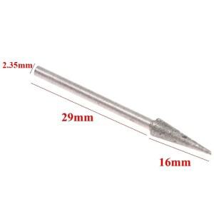 6개 1-4mm 다이아몬드 그라인딩 헤드 니들 비트 버 그레이빙 조각 도구 2.35mm 샹크 직경