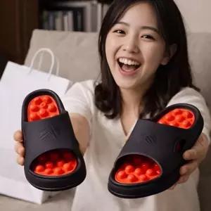 하루 1000번 발마사지 SOFT 쿠션 돌기 지압슬리퍼 부모님선물 발마사지슬리퍼 발지압슬리퍼