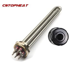 SUS316L 부식 방지 DN50 2 인치 BSP 침수 가열 요소, 관형 보일러 히터, 220V, 12mm, 3KW, 12KW