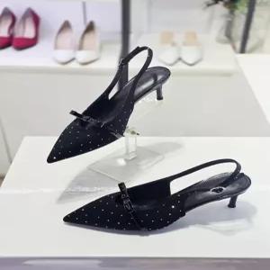[세레스]여성 러블리 리본 장식 큐빅 포인트 스틸레토 슬링백 힐(6.5cm) TR6926