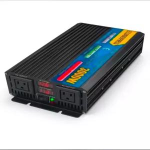 3000W 순수 사인파 파워 인버터 12V DC 110V 120V AC RV 트럭 보트 가정 비상 백업을 위한 듀얼 콘센트와