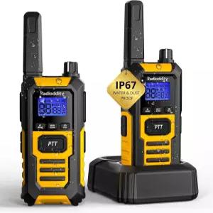 라디오디티 HD-1 IP67 방수 부유식 헤비 듀티 무전기 2400mAh 배터리 장착 장거리 양방향 원키 그룹 통화