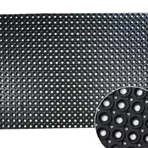 유어샵 생고무 블랙 미끄럼방지 발판 현관매트 60x80x0.5cm 업소용