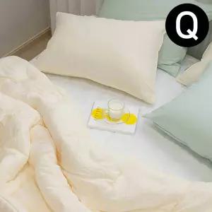 몽글몽글 소프트마이크로 이불 아이보리 패드.화이트 Q 포근이불