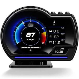 차량용 MH 헤드업 디스플레이, OBD2+GPS 듀얼 시스템, OBD2 게이지 GPS 속도계, 타코미터, 수온, 전압, 과속 경보 고장 진단
