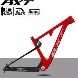 자전거프레임 BXT 29er 풀 서스펜션 부스트 프레임 카본 파이버 M 프레임셋 UDH 행어 148x12mm 트래블 100m
