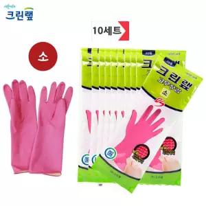 ES 천연고무라텍스 소 크린랩 고무장갑 10세트