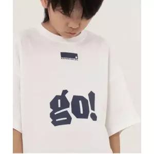 매장정품 KRNR GO오버사이즈 시그니처 오버사이즈 그래픽 반팔티 화이트
