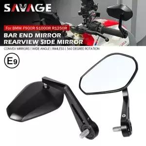 BMW F900R S1000R R1300R R1250R R1200R C400X C400GT 조절 가능한 오토바이 핸들바 엔드 사이드 리어뷰