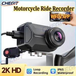 2K HD WiFi 바이크 오토바이 DVR 방수 IP66 루프 녹화 170도 광각 카메라 비디오 레코더 블랙박스
