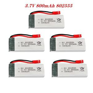 RC 드론 쿼드콥터 예비 부품 Syma X54HC X56W TK110HW JXD509 509W V686 H12C Lipo 배터리 JST 3.7V 800mAh