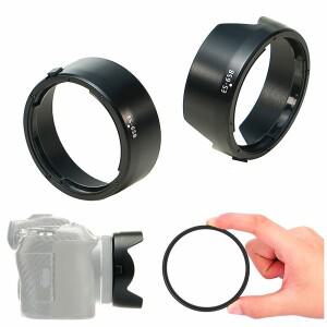 ES65B 총검 카메라 렌즈 후드 UV 필터 Canon RF 50mm F1.8 STM EOS R RP R3 R5 R6 R7 R8 R10 대체