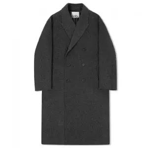 [매장정품] 커스텀어클락 COSTUME O’CLOCK 울 블렌드 핸드 메이드 더블 코트 다크그레이 COOSCT025DGRAY 2