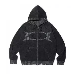 [매장정품] 크리틱 CRITIC WORMHOLE KNIT HOOD ZIP UP CHARCOAL CTCDEC001CH 2273576