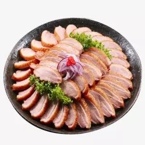 오븐에 구운 북경오리 슬라이스 2kg 벌크 오리 고기 훈제 바베큐 닭가슴살 육포 슬라이스 롤 간편
