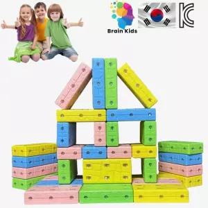 사고력발달 말랑이 회전 자석 벽돌블록 16cm 48p KC인증 어린이집 신개념블록